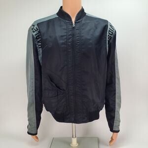 Harley Davidson Motorcycle Jacket Size Medium Nylon Medium Weight Black Gray